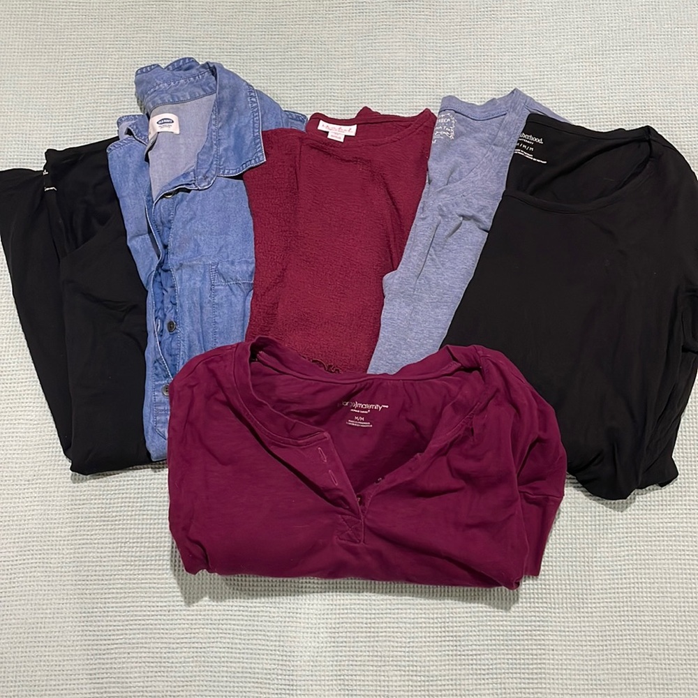 ☀️ Maternity long sleeve top bundle